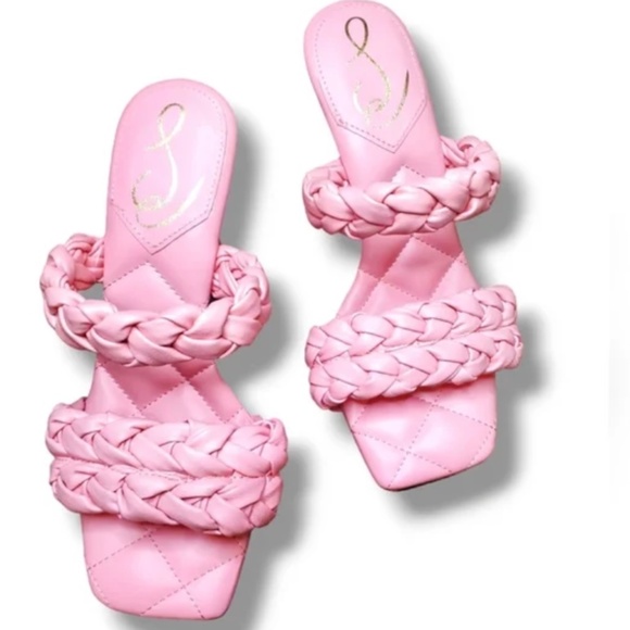 Sam Edelman Shoes - Sam Edelman, Meghan, Pink braided, kitten heel sandal, size 6